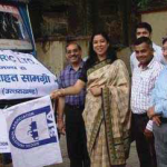 Flagging off C&S sponsored truck carrying relief material for calamity